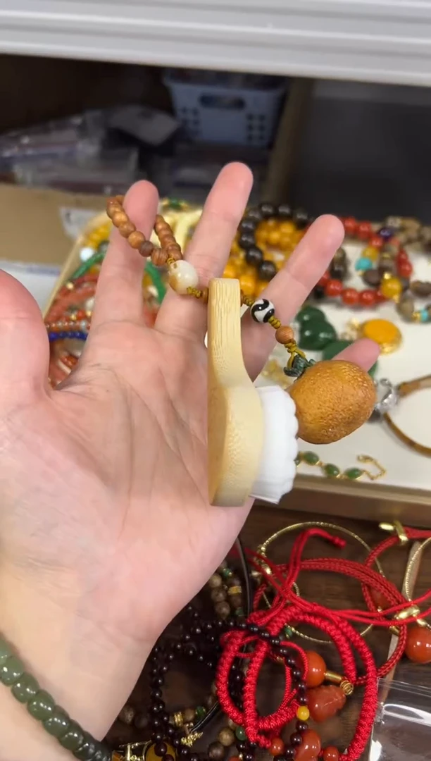 破布木（黄金檀）手串/手链黄檀木橘子软毛文玩刷子一把[17]