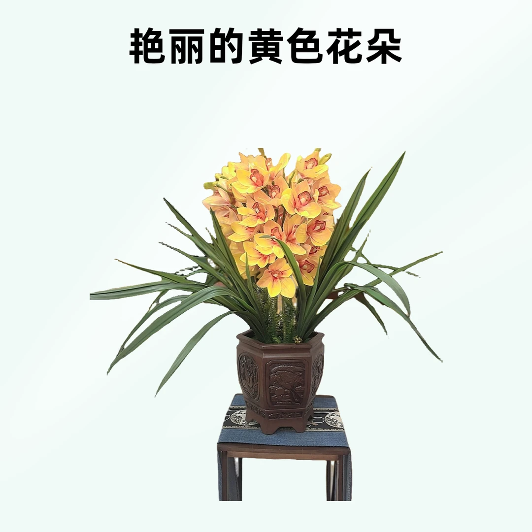 <蝶舞九天>新款蝴蝶兰保湿仿真花客厅酒店办公室前台装饰蝴蝶兰
