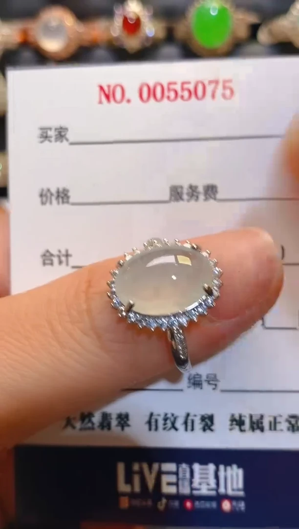 银S925镶嵌翡翠耳饰天然