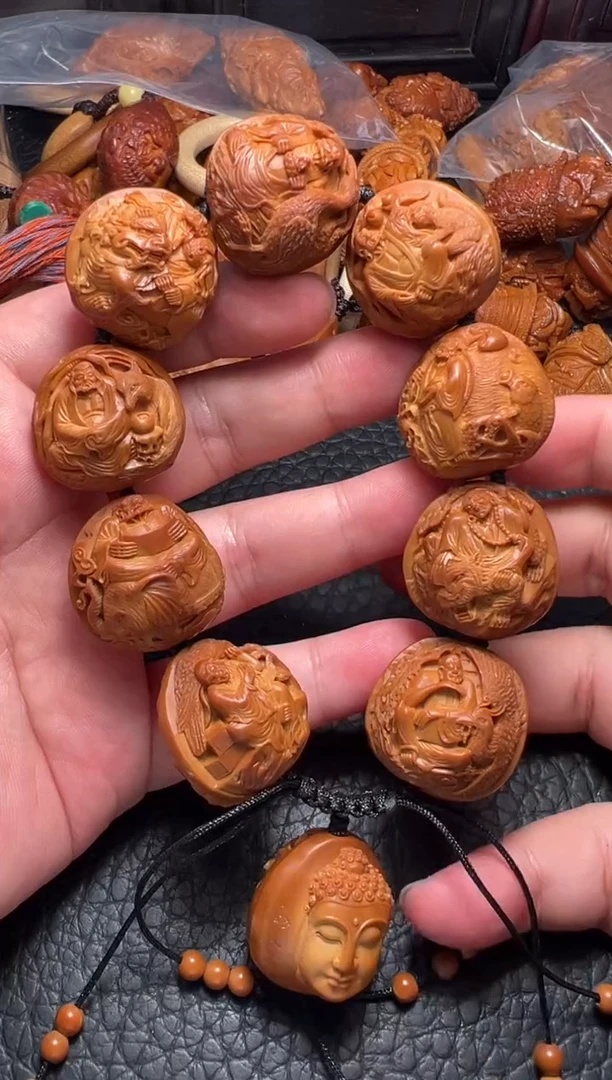 手串/手链橄榄核路人乙2.5*2.5通景戏兽十八罗汉
