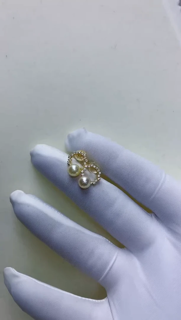 【闪购商品】海水珍珠饰品银S925镶嵌设计款耳钉