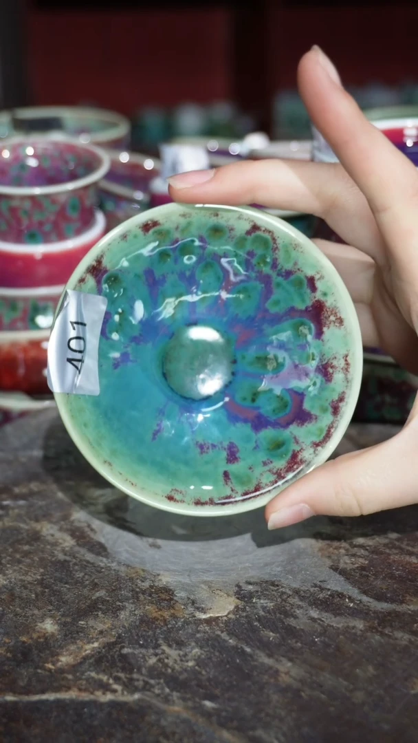 摆件精品窑变钧瓷茶器