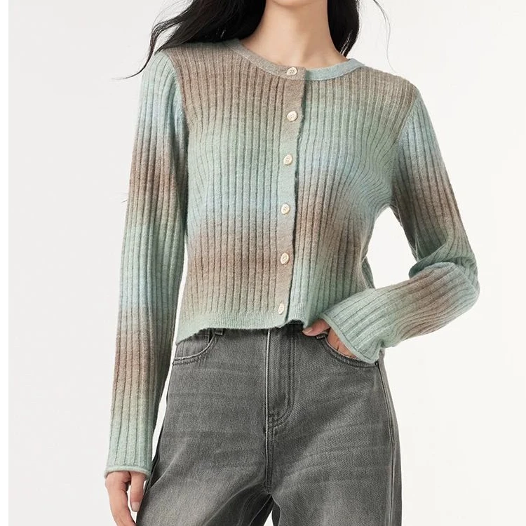 【411-415】品牌女装设计师新款百搭针织上衣牛仔裤打底羊毛衫外套