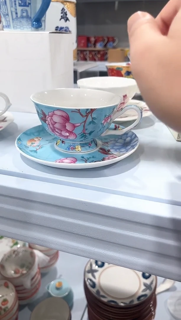 瓷片陶瓷（简装）咖啡杯一套