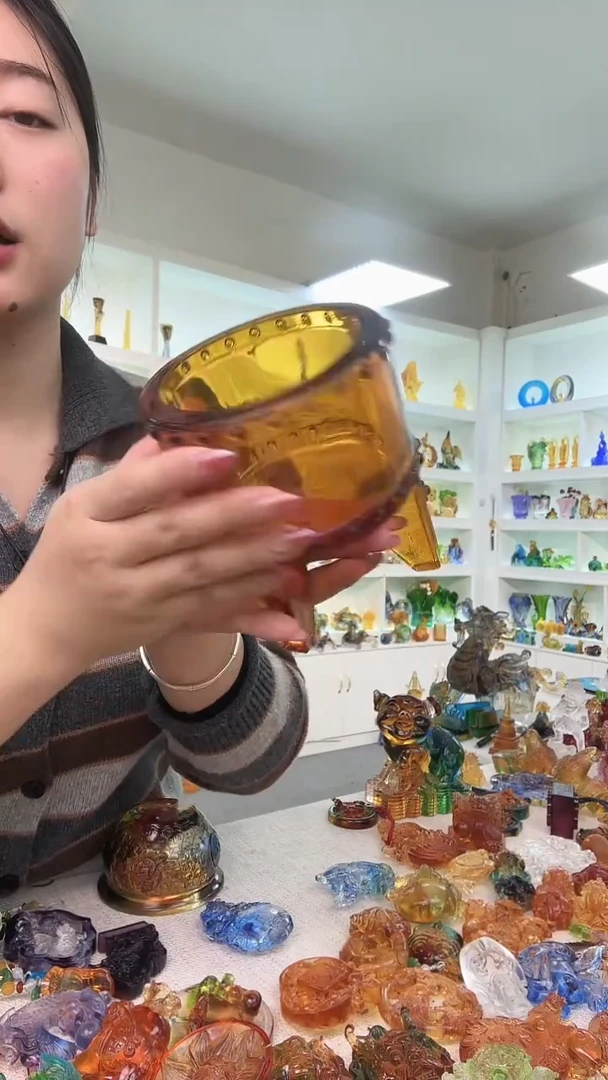 手工艺品琉璃大香炉