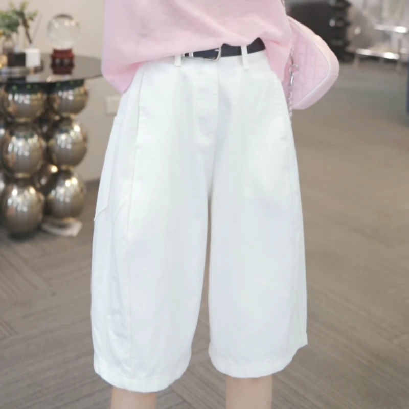 【微风联想】2025夏季新款休闲百搭五分牛仔裤LK2504139-1