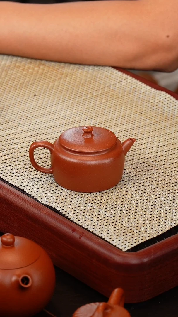 茶壶紫砂红降坡平盖120cc