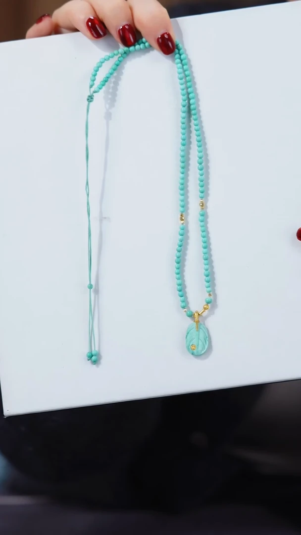 【闪购商品】绿松石项链18K金镶嵌1