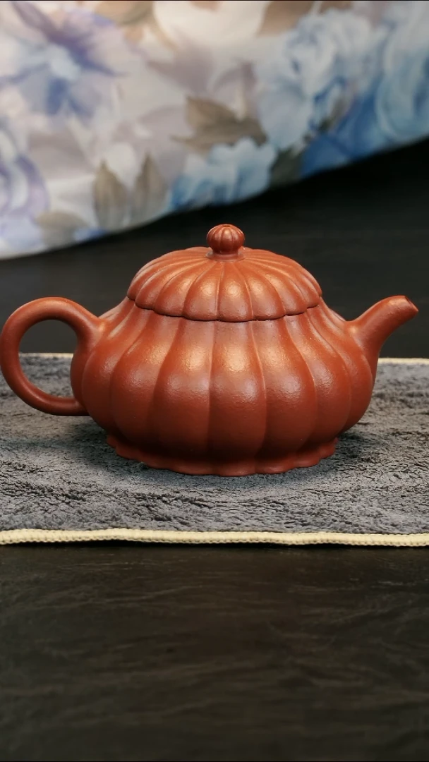 茶壶紫砂朱泥筋纹橘瓣
