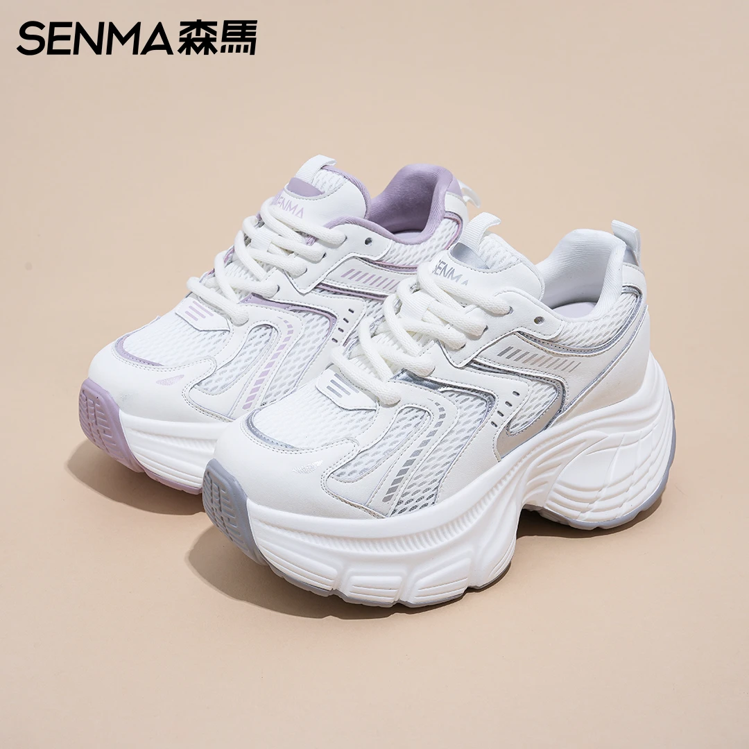 SENMA/森马夏季休闲透气老爹鞋【厚底增高9公分】百搭舒适显脚小