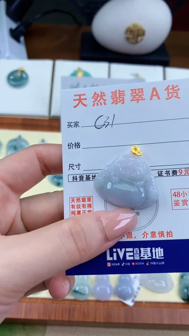 颈饰未镶嵌翡翠天然A货翡翠挂件