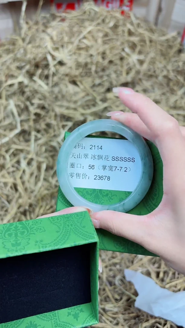 未镶嵌手镯石英质玉2114--圈口56