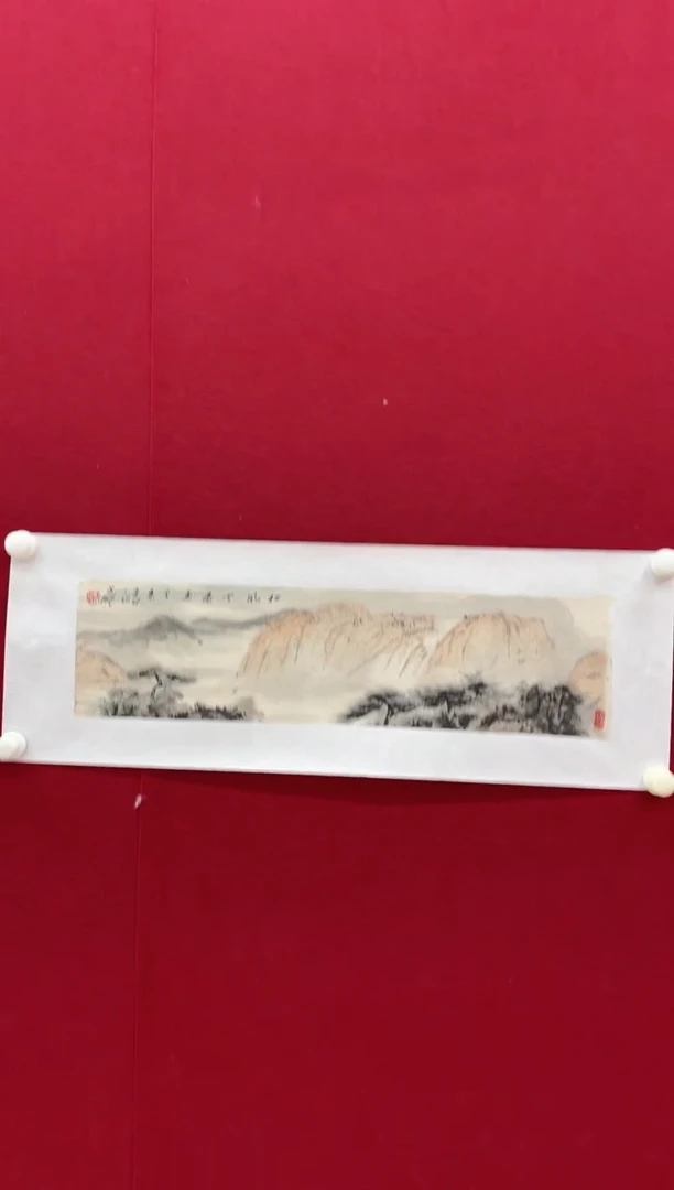 国画Y-戈壁老师绘画作品-1平尺山水展览原作
