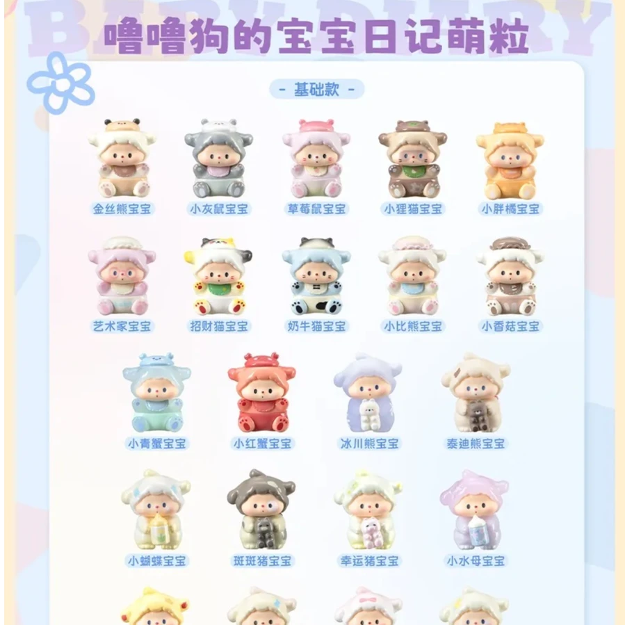 【拆盒】噜噜狗的宝宝日记系列盲袋盲盒潮玩萌粒