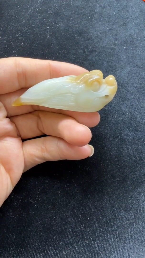 和田玉未镶嵌吊坠(不含链)839龙头