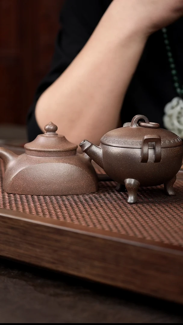 茶壶紫砂岩中泥笠瓦+龙归宝瓶