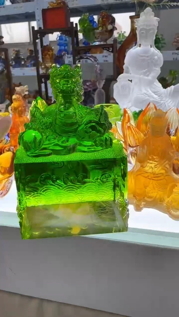 手工艺品琉璃龙印章