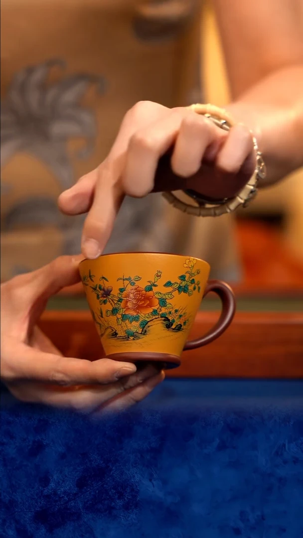 紫砂 宜兴紫砂 把杯