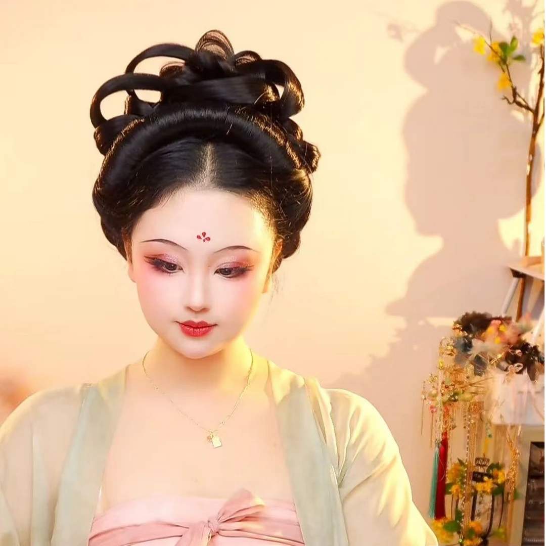 蓝熙亚莉 落尘髻 全发丝一体式抓夹款多造型 二次元古风汉服发髻