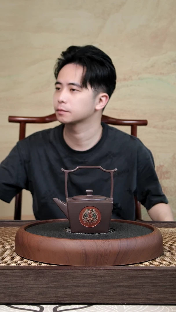 茶壶紫砂耿浩作品   案几壶   270cc  90紫泥