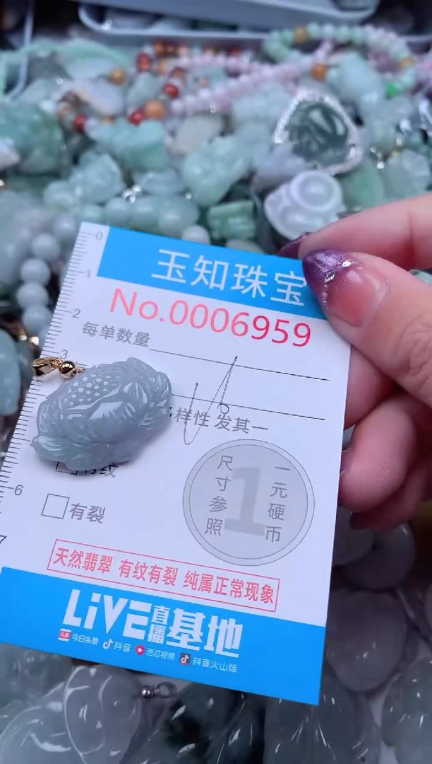 翡翠未镶嵌吊坠(不含链)6959