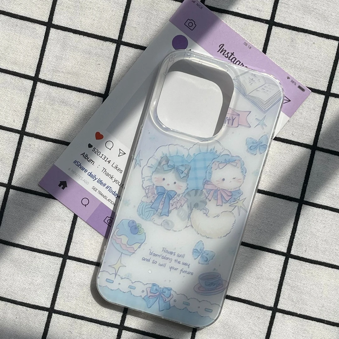 【6】毛绒小猫手机壳适用苹果17iPhone16华为小米17oppovivo