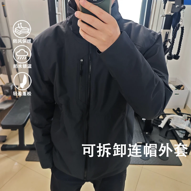 ReMake“商务Rall派克棉服”帽子可拆卸附膜全压胶三防