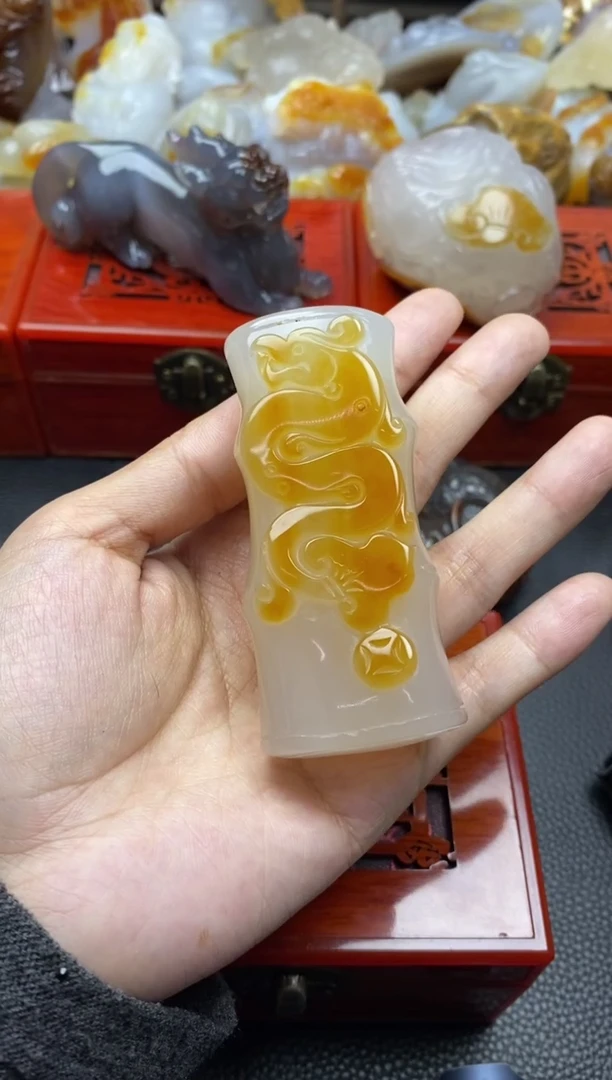 未镶嵌手把玛瑙/玉髓风***由00