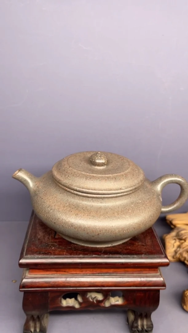 茶壶紫砂岩中泥虚扁