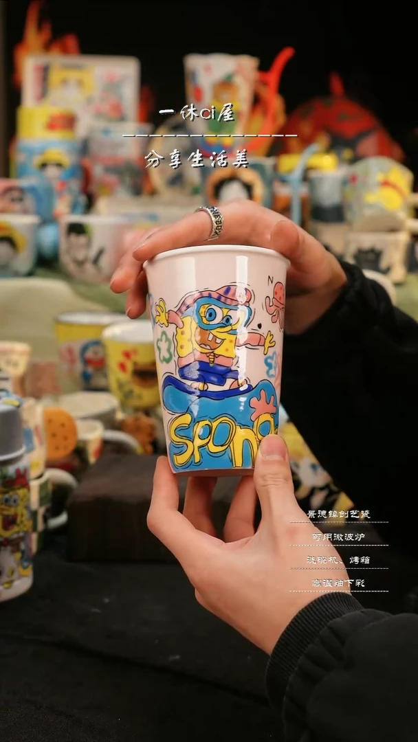 【闪购商品】摆件亲工手绘陶瓷-