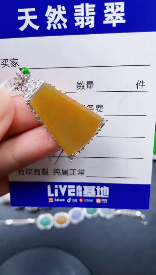 颈饰银S925镶嵌翡翠433