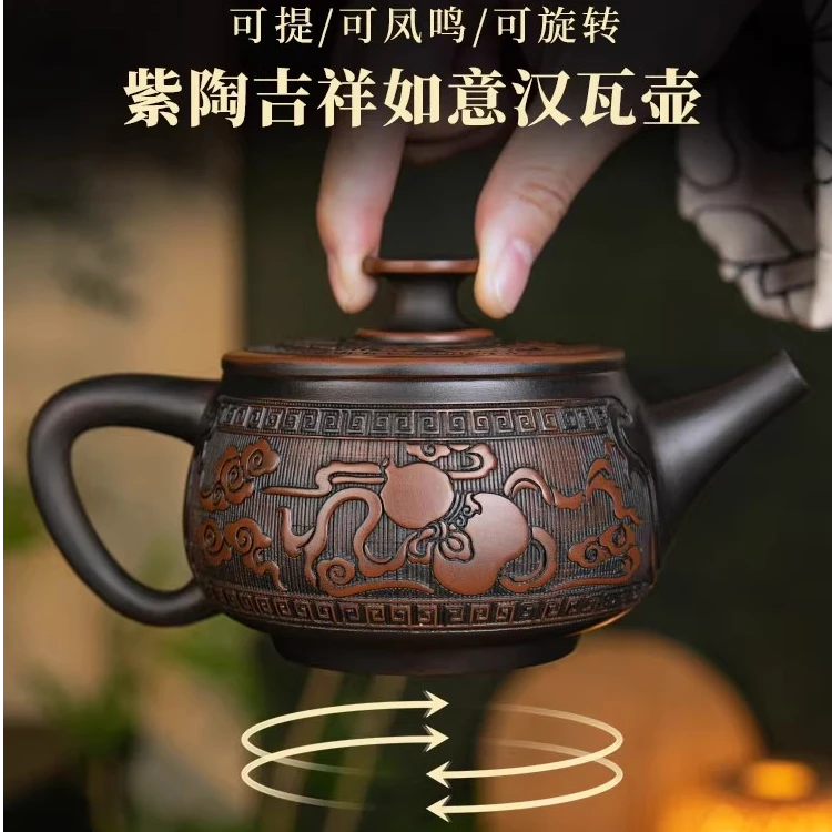 2025新款【高品质】云南建水紫陶茶壶家用办公全手工紫砂壶茶具茶杯