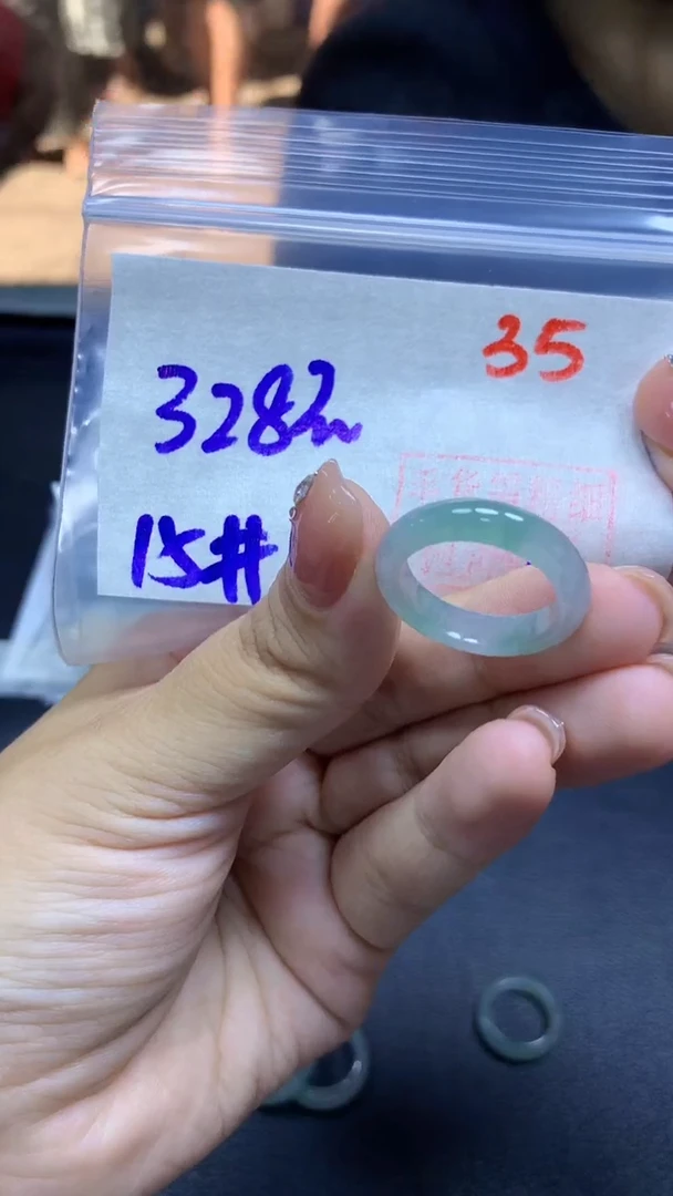 未镶嵌定制翡翠戒圈#328元-毛货需精细抛光 35
