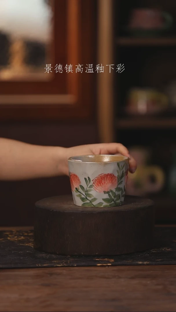陶瓷景德镇高温釉下手绘陶瓷