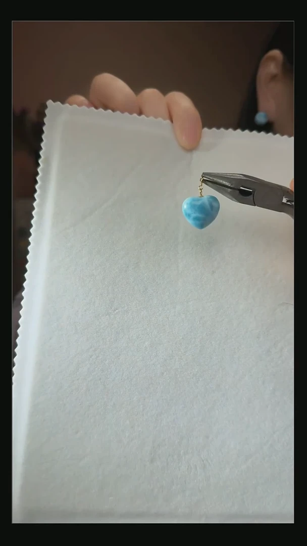 针钠钙石（海纹石）18K金镶嵌吊坠(不含链)海纹石吊坠