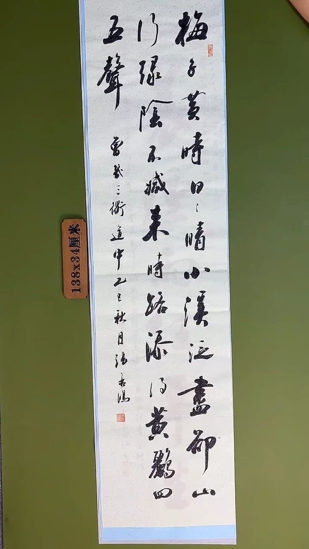 书法书法 张若鸿 尺寸138cm*34cm
