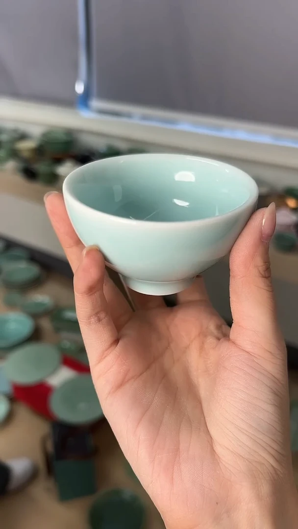 龙泉云间青瓷小米茶器