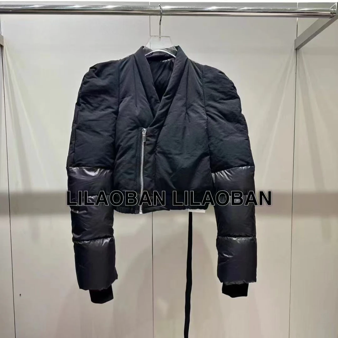 (李老板)2024 设计师款暗黑简约拼接羽绒服