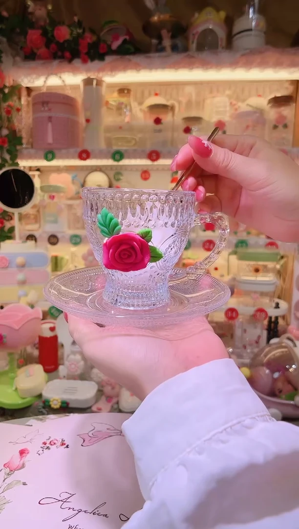 其他品质好发货快放心拍！玫瑰花咖啡杯