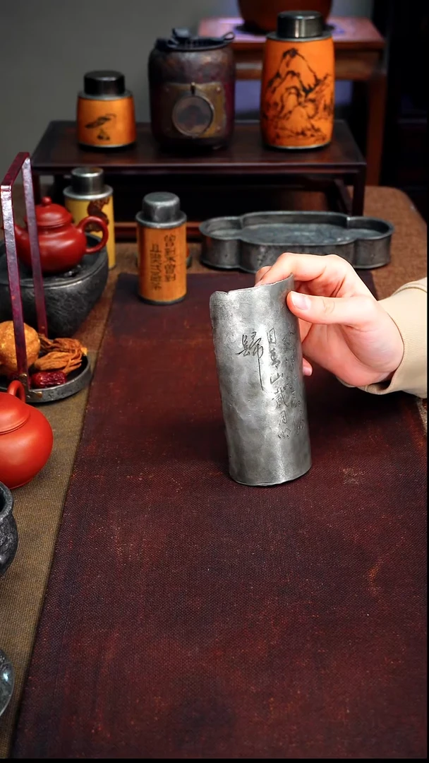 9590刻字款纯锡茶则