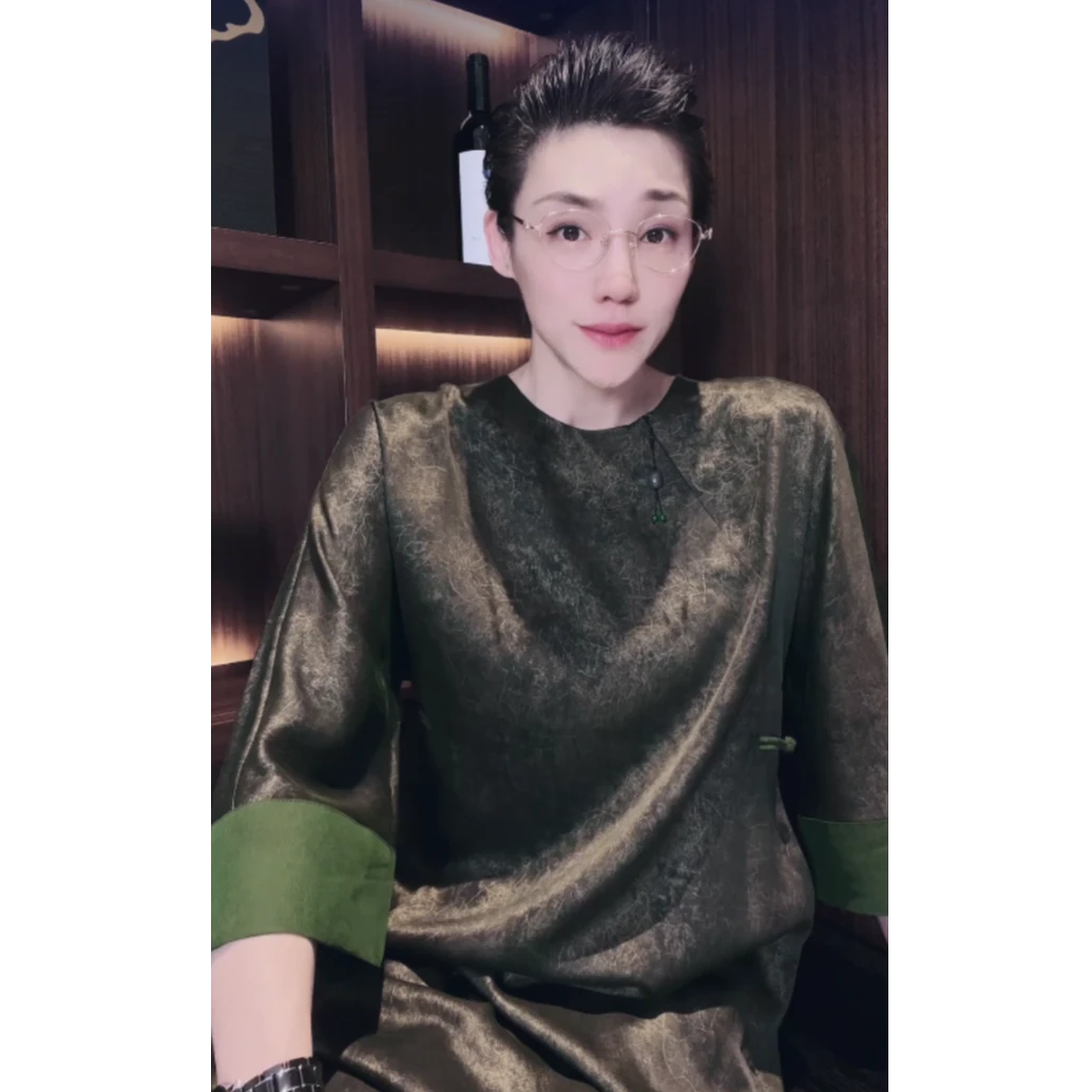 非工业香云纱 顺德老料 重磅 全 真丝 裙子 Q0645