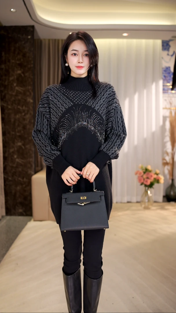 加厚保暖【玄幕垂星】新款秋冬漂亮小上衣毛衣上衣-3109#