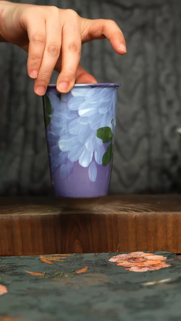 杯釉下彩手工手绘同款陶器