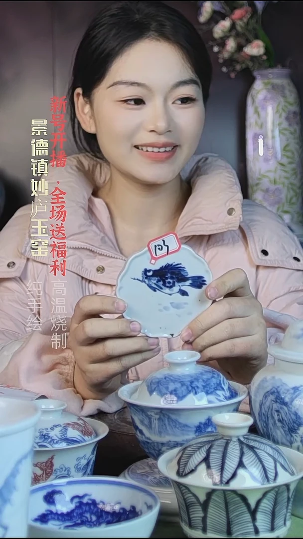 盘陶妙庐玉窑杯垫103微瑕