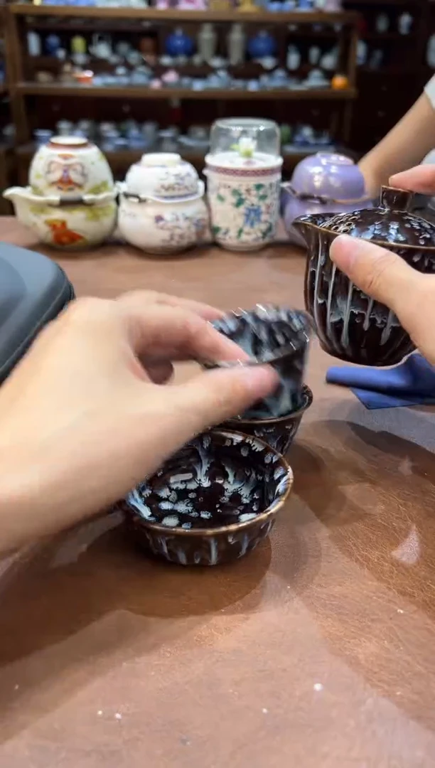 真的很便宜超好看会开片的旅行茶具