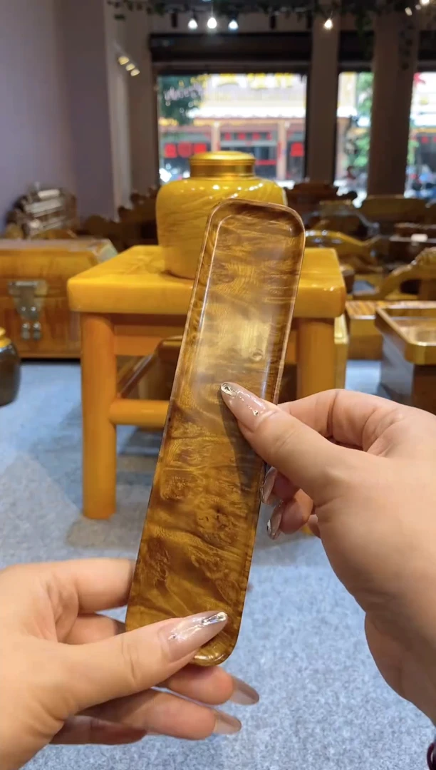 乌木类家具金丝楠木小茶托