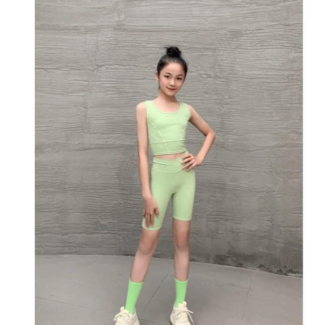 雪妈ESTAR独家定制舞蹈生运动五分裤高弹骑行裤2770