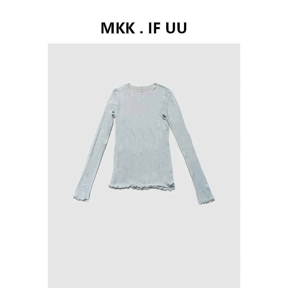 KEKE推荐 设计师款超薄打底花边长袖T