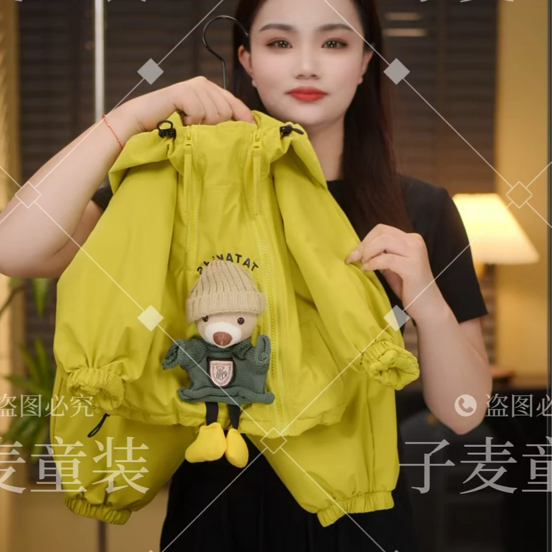 【捣蛋小熊】2025春款新品萌娃穿搭潮流长袖加厚男女儿童套装28891
