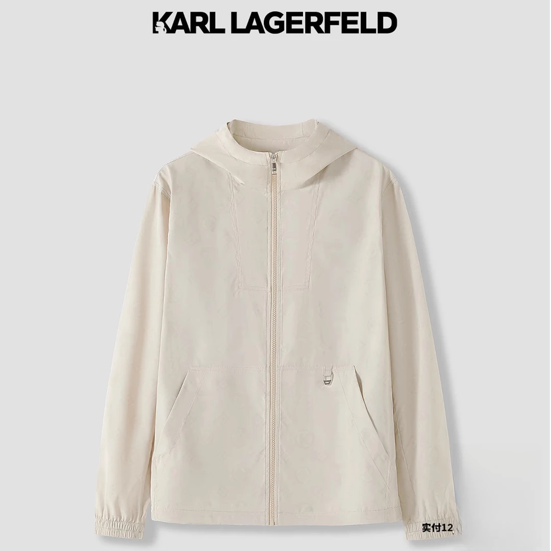 KARL LAGERFELD/卡尔拉格斐连帽单夹克男士外套男装1K1E10101026